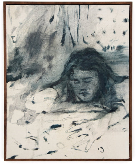 "Girl in Blue" Oil Painting