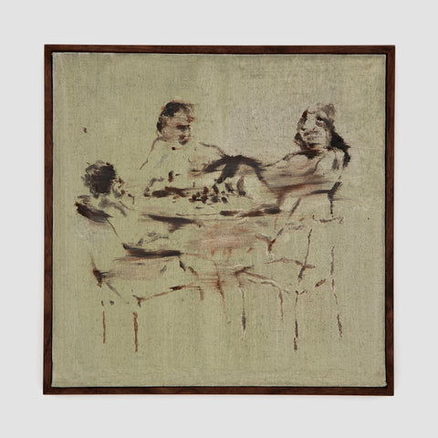 "Chess Players" Oil Painting